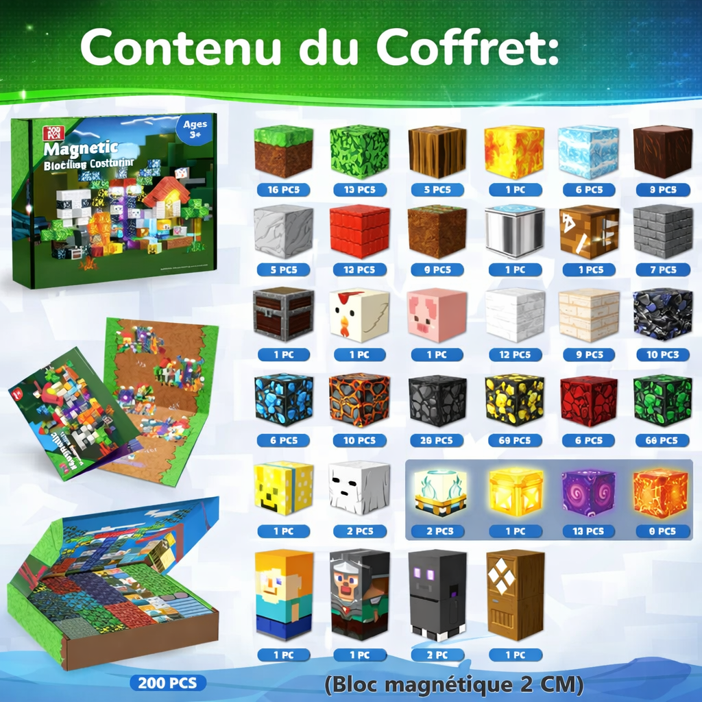Blocs de Construction Magnétiques Éducatifs STEM